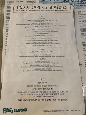 Menu photo 5 Cod & Capers Seafood North Palm Beach, FL Menu photo 5 Cod & Capers Seafood North Palm Beach, FL