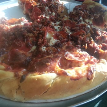 Kaiser's Pizza & Pub - Double decker 16" with bacon, pepperoni, & sausage. Holy noms. - Pizza Near Me - Gurnee, Illinois Kaiser's Pizza & Pub - Double decker 16" with bacon, pepperoni, & sausage. Holy noms. - Pizza Near Me - Gurnee, Illinois