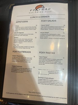 Menu photo 5 The Fox Trap Restaurant & Lounge Houston, TX