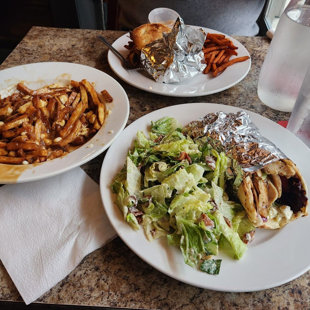 South Coast Cookhouse - two plates of food on a table - Coffee & Tea Near Me - Crystal Beach, Ontario South Coast Cookhouse - two plates of food on a table - Coffee & Tea Near Me - Crystal Beach, Ontario