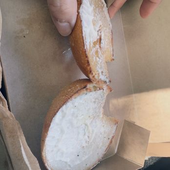 Einstein Bros. Bagels - Plain bagel with butter and cream cheese WHERES THE CREAM CHEESE?!?!? - Breakfast & Brunch Near Me - Cypress, Texas Einstein Bros. Bagels - Plain bagel with butter and cream cheese WHERES THE CREAM CHEESE?!?!? - Breakfast & Brunch Near Me - Cypress, Texas