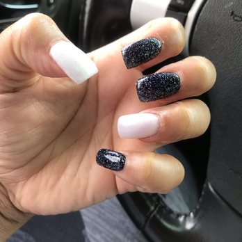 Ocean Spa & Nail - Sparkling white, Solid Black w/ black sparkles Shellac!!! - Nail Salons Near Me - Sterling Heights, Michigan Ocean Spa & Nail - Sparkling white, Solid Black w/ black sparkles Shellac!!! - Nail Salons Near Me - Sterling Heights, Michigan