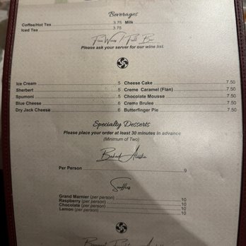 Benji's French Basque Restaurant - Dessert menus - Basque Near Me - Bakersfield, California Benji's French Basque Restaurant - Dessert menus - Basque Near Me - Bakersfield, California