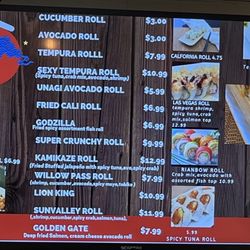 Hello Chicken & Sushi - Sushi menu