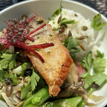 Bastion - Bowl with added salmon - New American Near Me - Portland, Oregon