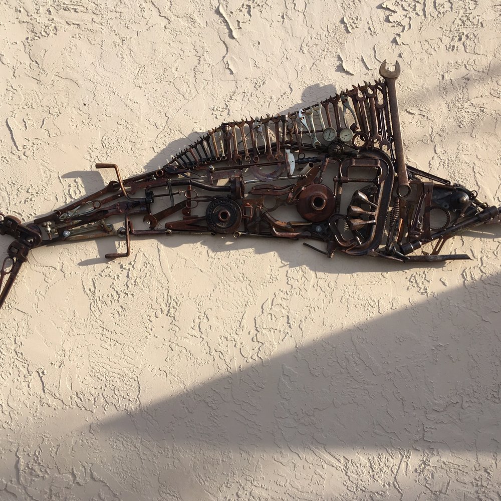 Shaffer Automotive - Fish wall art -- all metal and made of wrenches and auto tools!! - Body Shops Near Me - Jensen Beach, Florida