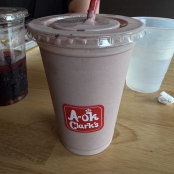 Clark’s Snack Bar - Strawberry Oreo Milkshake- not on the menu, ask for it, new name the Hamon - Hot Dogs Near Me - Charlotte, North Carolina Clark’s Snack Bar - Strawberry Oreo Milkshake- not on the menu, ask for it, new name the Hamon - Hot Dogs Near Me - Charlotte, North Carolina
