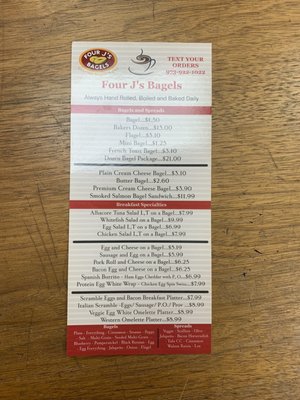 Menu photo 2 Four J's Bagels Fairfield, NJ Menu photo 2 Four J's Bagels Fairfield, NJ