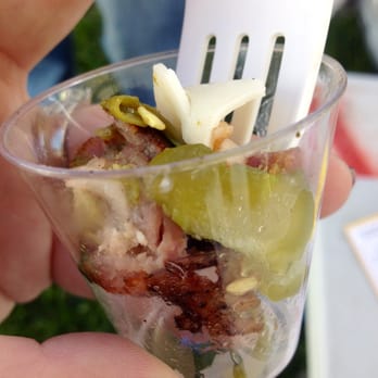 Southwest Bacon Fest - Maine Street Lobster, booth #14 - Green chile sausage with bacon - Festivals Near Me - Albuquerque, New Mexico