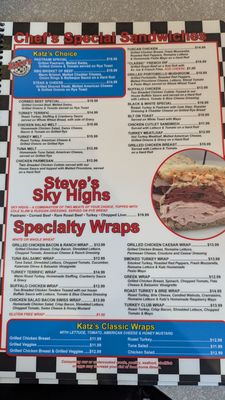 Menu photo 5 Katz's Deli & Restaurant Woodbridge, CT