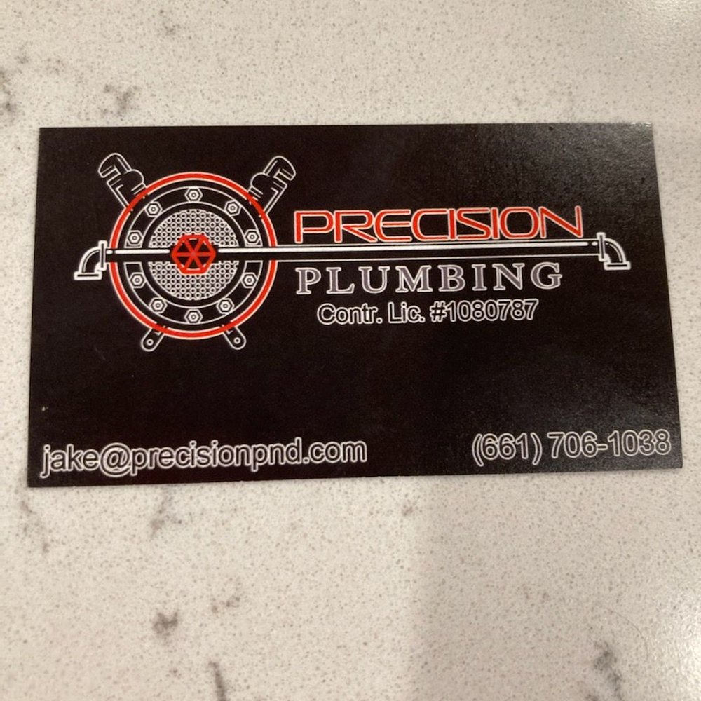 Precision Plumbing and Drain - Jake's business card - Plumbing Near Me - Bakersfield, California Precision Plumbing and Drain - Jake's business card - Plumbing Near Me - Bakersfield, California