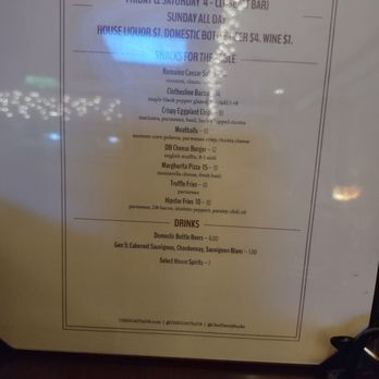 The Goat By David Burke - Happy hour bar menu( it's till 7pm) - Desserts Near Me - Union Beach, New Jersey