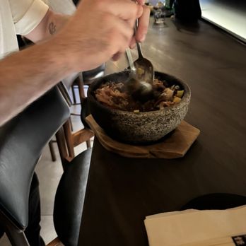 Yokai Izakaya - Stone Bowl Gyudon making mixed - Japanese Near Me - Vaughan, Ontario Yokai Izakaya - Stone Bowl Gyudon making mixed - Japanese Near Me - Vaughan, Ontario
