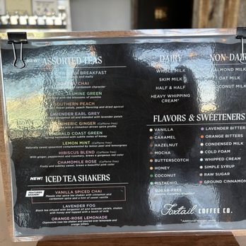 Foxtail Coffee - Menu - Coffee & Tea Near Me - Las Vegas, Nevada