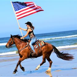Coach Monica O. Krause & her mustangs Juno @ Pismo Beach
