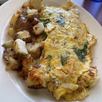 The Sunny Side Up Cafe - Bronx omelet with chicken, spinach, peppers, onion's & mozzarella - Breakfast & Brunch Near Me - Brick Township, New Jersey