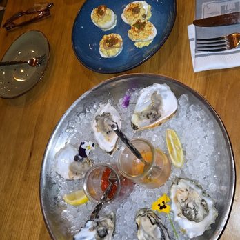 Highball & Harvest - Half Dozen Oysters & Deviled Eggs - New American Near Me - Orlando, Florida Highball & Harvest - Half Dozen Oysters & Deviled Eggs - New American Near Me - Orlando, Florida