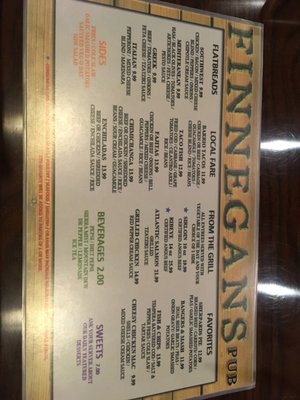 Menu photo 5 Finnegan's Pub Tucson, AZ