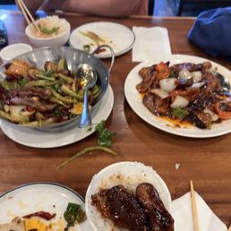 Sichuan Eggplant, Pork Intestines on Hot Griddle Sichuan Eggplant, Pork Intestines on Hot Griddle