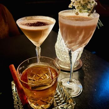 The Roosevelt Room - Espresso Martini  Pink Squirrel Cigar box - Cocktail Bars Near Me - Austin, Texas