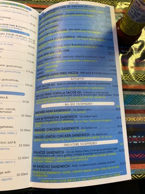 Menu photo 3 Antojitos Mi Rancho Haverstraw, NY