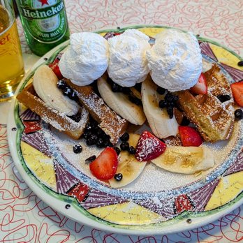 Vernon Diner - Red, White and Blue Belgian waffles with a Heineken. - Diners Near Me - Vernon, Connecticut Vernon Diner - Red, White and Blue Belgian waffles with a Heineken. - Diners Near Me - Vernon, Connecticut