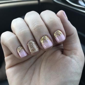 Phoenician Nails - Wedding gel mani with gradient glitter - Nail Salons Near Me - Phoenix, Arizona