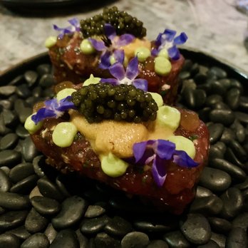 Animae - Tara's Crispy Rice with blue fin tuna, uni and caviar - Asian Fusion Near Me - San Diego, California Animae - Tara's Crispy Rice with blue fin tuna, uni and caviar - Asian Fusion Near Me - San Diego, California