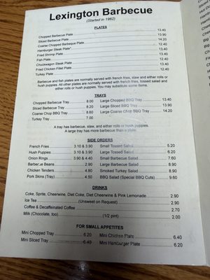 Menu photo 2 Lexington Barbecue Lexington, NC Menu photo 2 Lexington Barbecue Lexington, NC