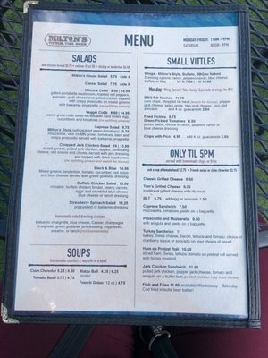 Menu photo 6 Milton's Crystal, MN