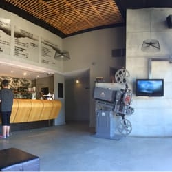 Fiordland Cinema - A quaint little cinema lobby with a nostalgic movie projector! Jan 2015
