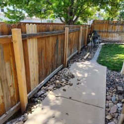 Broken Fences - This property owner saved $1600 by replacing posts rather than the entire fence line.