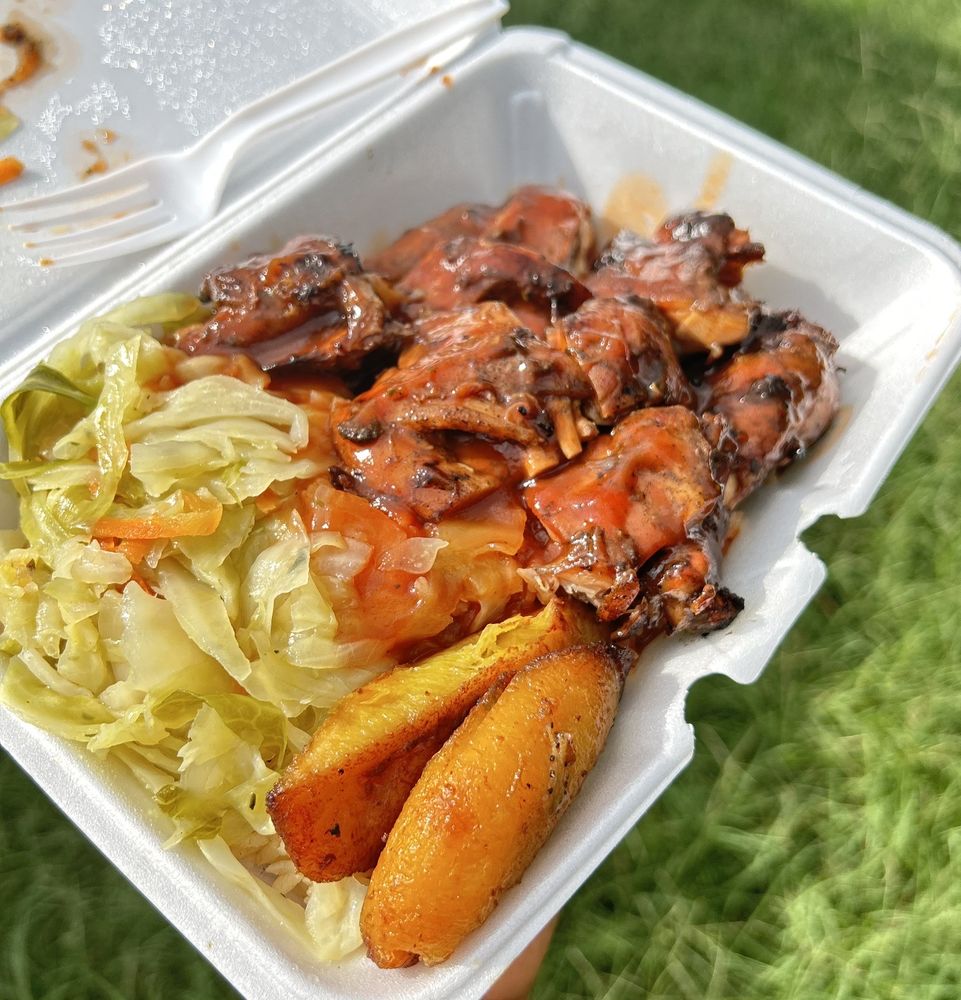 Food from Island Jerk Restaurant