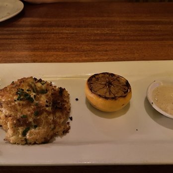 Seasons 52 - Side crab cake. Good stuff - New American Near Me - Orlando, Florida