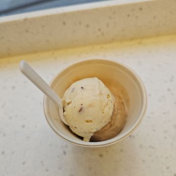 Julia Jean's - Small size with split so $8 I believe. Butter Pecan + Coffee. Butter Pecan is the best I've had. Coffee is also really good - Ice Cream & Frozen Yogurt Near Me - New York, New York