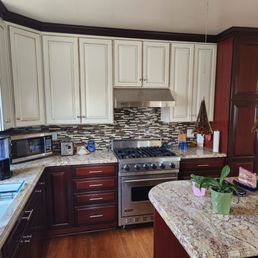 Kitchen Cabinets after refinishing Kitchen Cabinets after refinishing