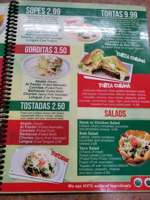 Menu photo 1 Colotlan Mexican Restaurants Wisconsin Dells, WI