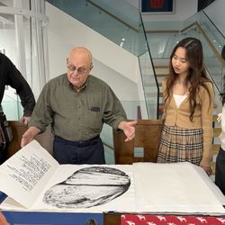 Charles Pachter - Our group getting a tour with the artist