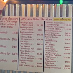 Chammies Car Wash & Jiffy Lube - Prices of services, much cheaper than other locations in Asheville