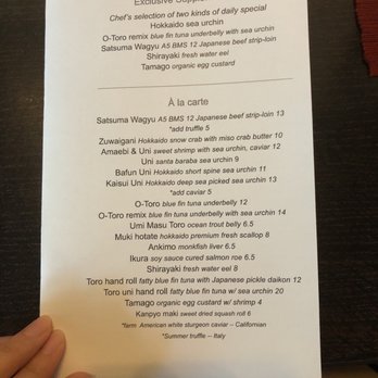 Hinata - Menu - Sushi Bars Near Me - San Francisco, California