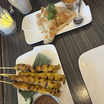 Banana Leaf - chicken satay and roti canai - Malaysian Near Me - Vancouver, British Columbia
