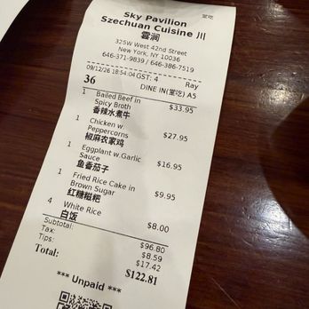 Sky Pavilion - Szechuan Near Me - New York, New York