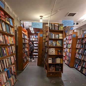 City Lights book selection and reading area