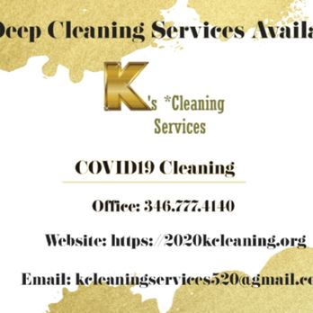 K's Cleaning Services - 20% off a Booking of 6-Months for Electrostatic Sanitation and Cleaning.... - Office Cleaning Near Me - Pearland, Texas K's Cleaning Services - 20% off a Booking of 6-Months for Electrostatic Sanitation and Cleaning.... - Office Cleaning Near Me - Pearland, Texas