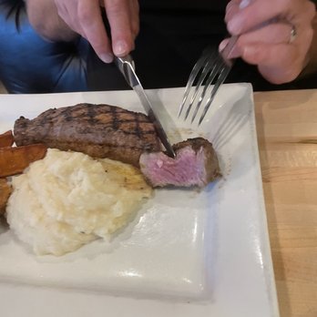 The Butcher's Son - Perfectly cooked rare strip - New American Near Me - Virginia Beach, Virginia