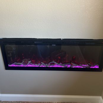 Havican Custom Electric - 50" Fireplace slim recessed installed and working. - Electricians Near Me Havican Custom Electric - 50" Fireplace slim recessed installed and working. - Electricians Near Me