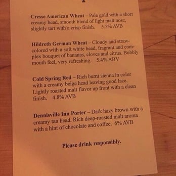 Cold Spring Brewery - Beers on tap. They have beer flights to do tastings! - Breweries Near Me - Cape May, New Jersey