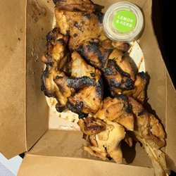 Peri-Peri GUYS | Hicksville - Two Chicken Thigh Skewers (4thighs) Boneless - Skin is the best... when not too burnt tho