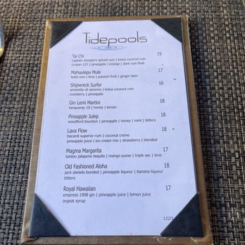 Tidepools - The cocktail list (July 2024) - Hawaiian Near Me - Poipu, Hawaii Tidepools - The cocktail list (July 2024) - Hawaiian Near Me - Poipu, Hawaii