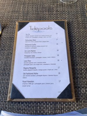 Menu photo 8 Tidepools Poipu, HI
